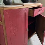 Raspberry art deco buffet