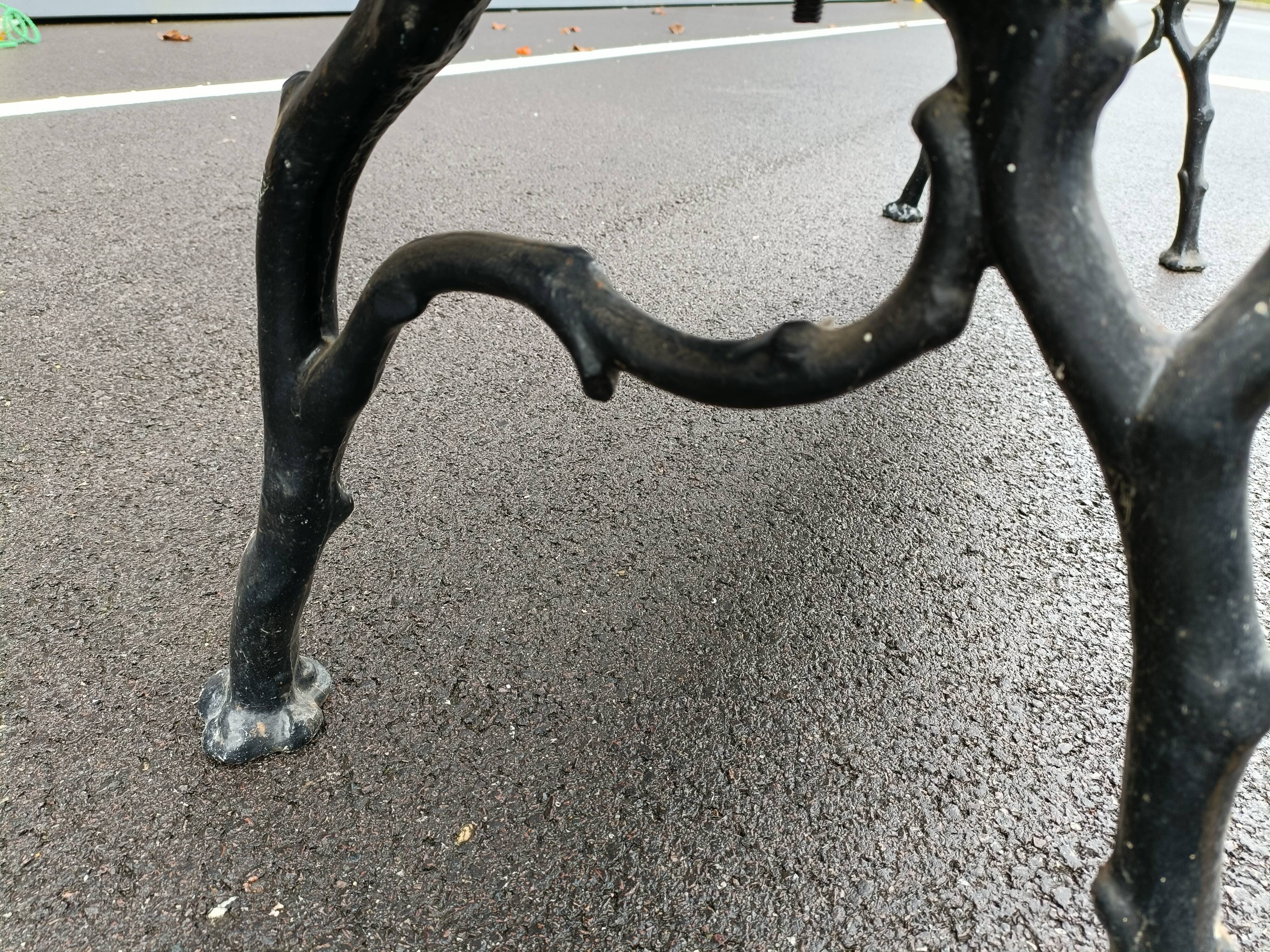 Garden bench old cast iron feet