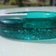 Kosta Boda art ashtray solid glass emerald circa 1970