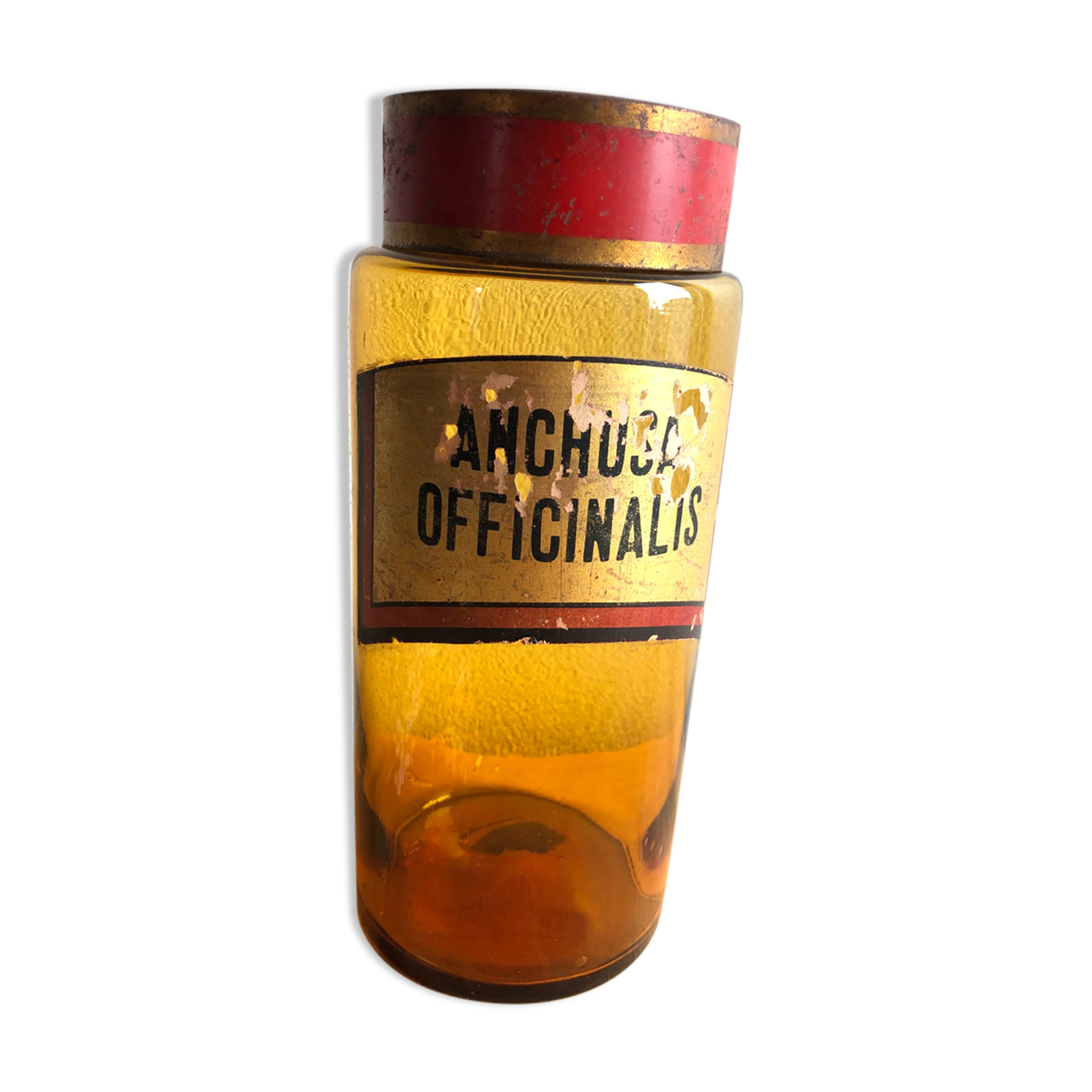 Jar "Anchusa officinalis" brown glass