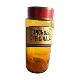 Jar "Anchusa officinalis" brown glass