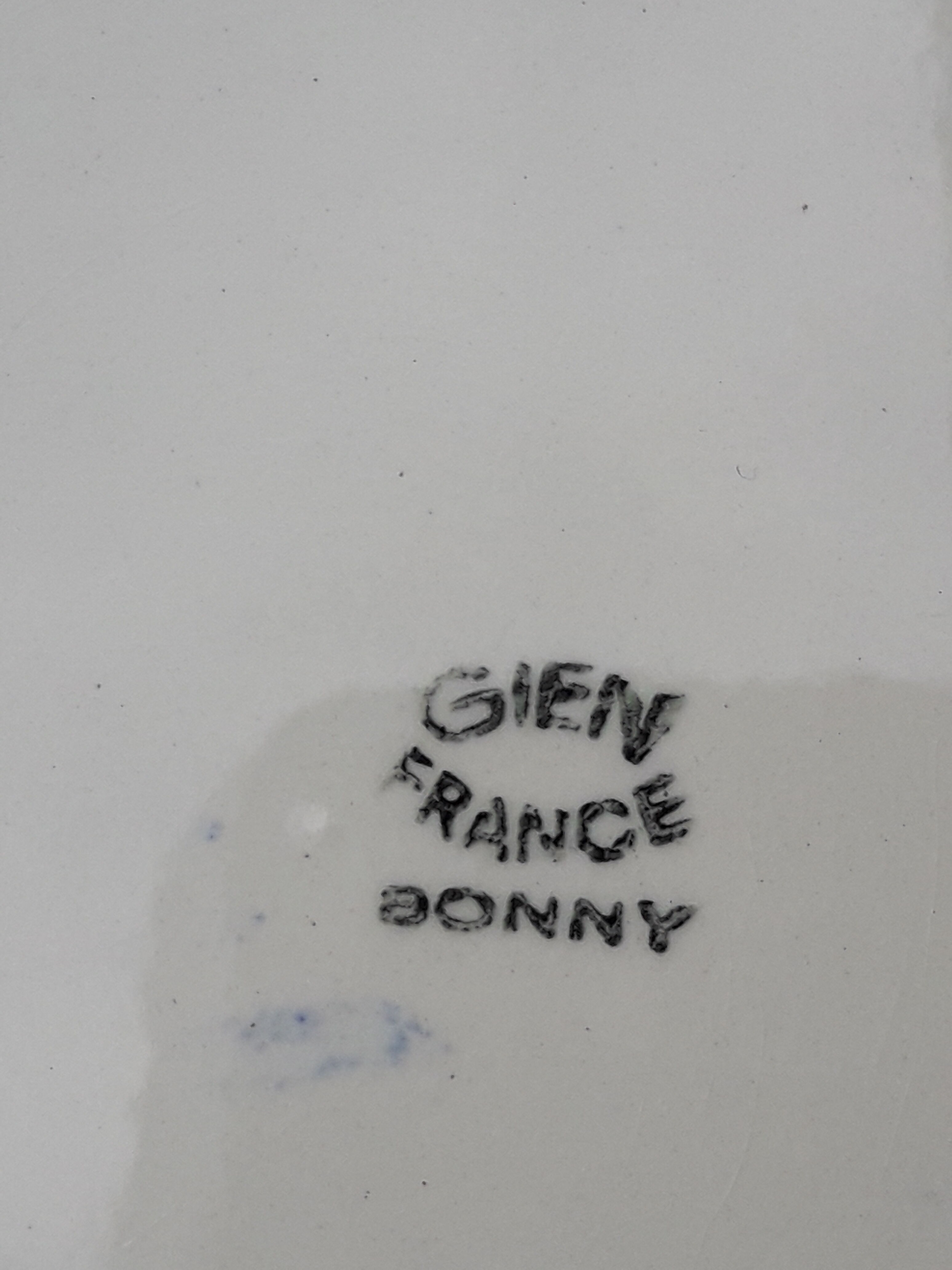 5 hollow plates in Earthen of Gien model Bonny diam 23 cm