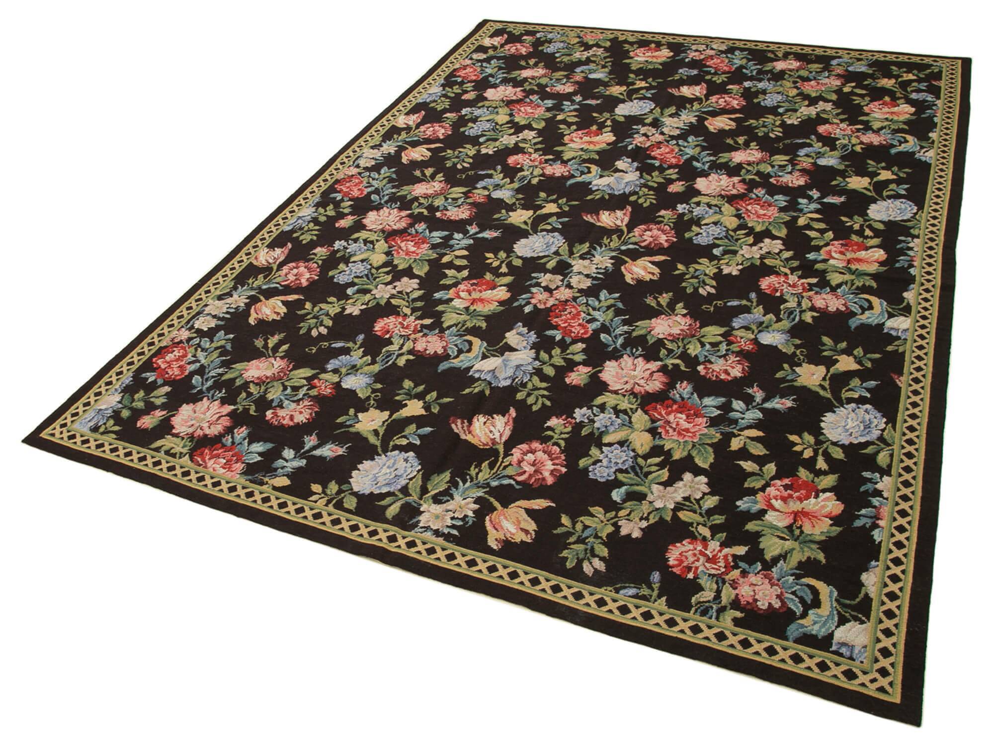Handmade Vintage Flatweave Needlepoint Kilim 177 cm x 271 cm