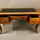 Bureau plat en merisier et son fauteuil