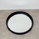 Black faux leather mirror, 1950s