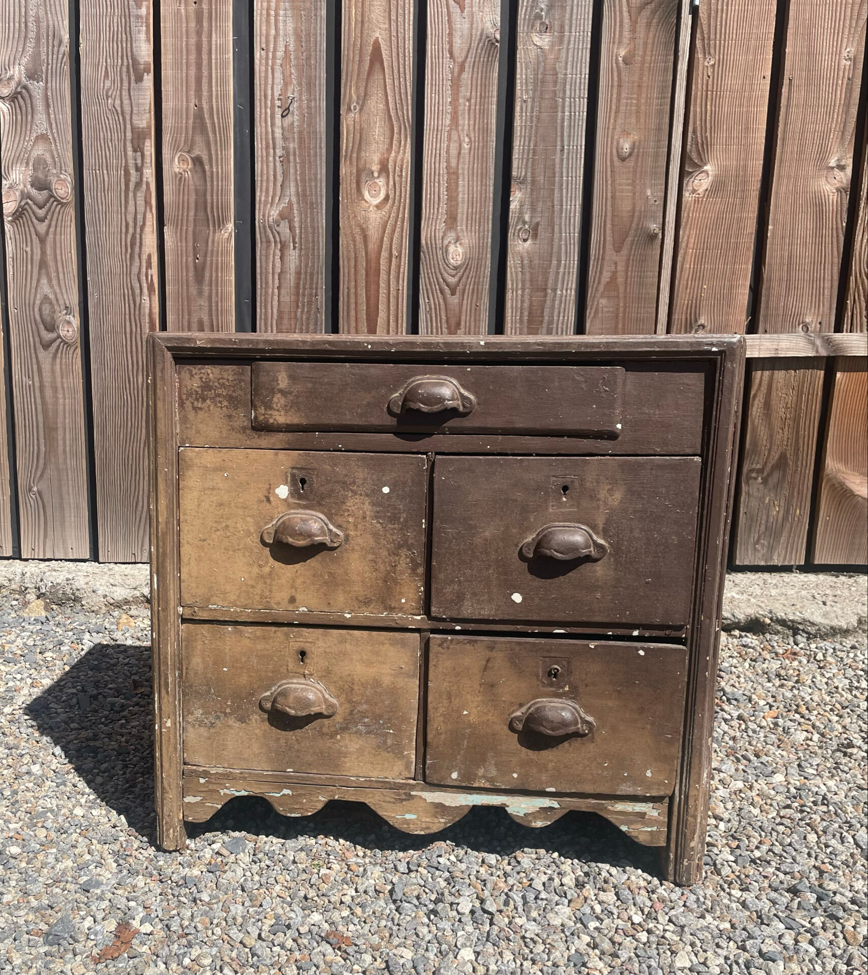 cabinet d'écriture commode ancien en bois