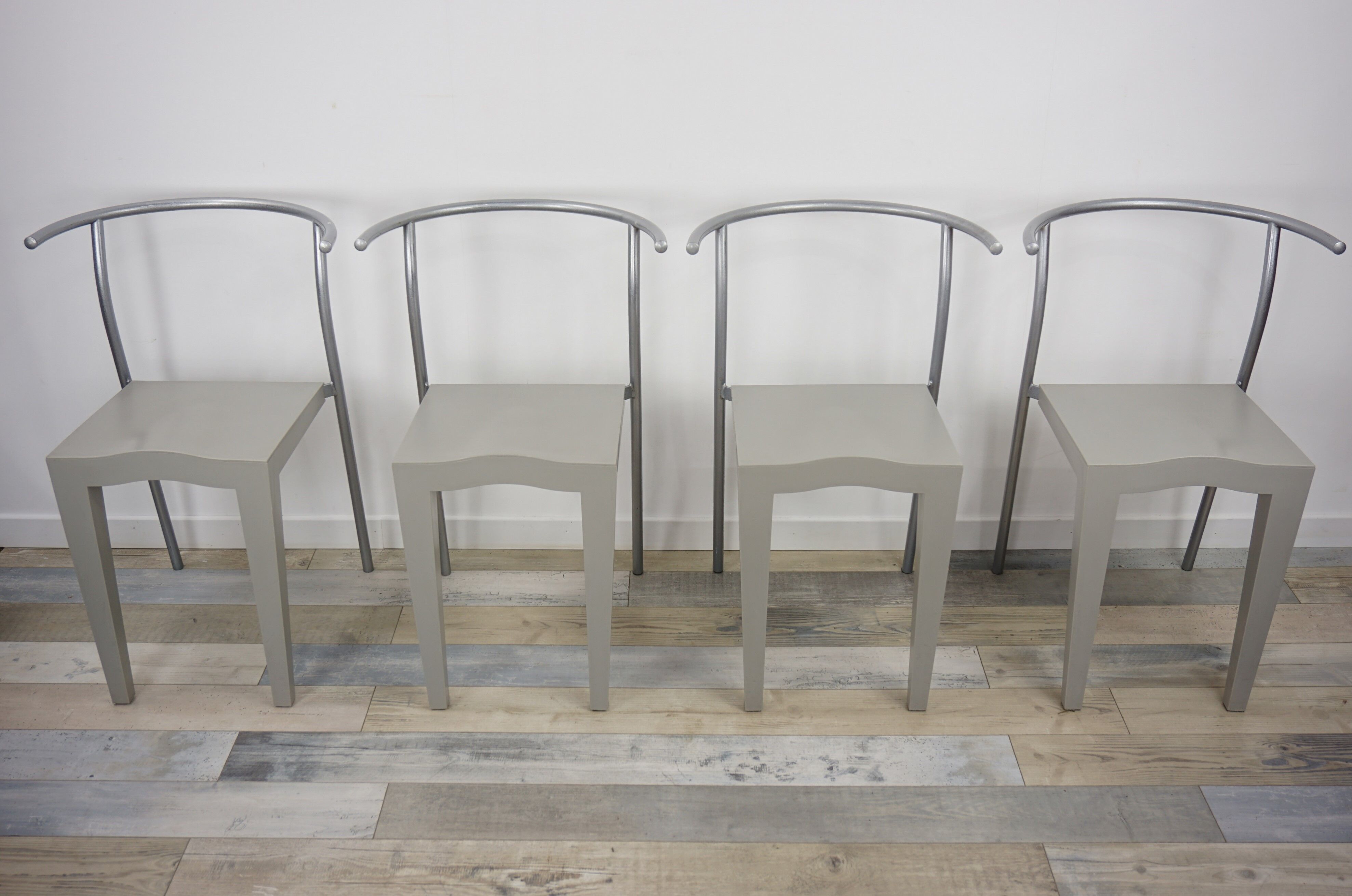 Lot de 4 chaises Dr Glob Design par Philippe Starck pour Kartell