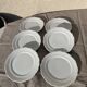 6 flat plates in white earthenware edge scalloon scalloon schumann arzberg germany vintage