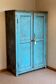 Vintage Metal & Wood Wardrobe