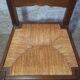 Set of 6 chairs in straw and solid wood.