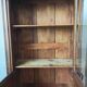Parisian glass cabinet in solid walnut