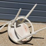 Baumann white seagull chair with black leatherette
