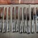 12 FRANÇOIS FRIONNET TABLE KNIVES SILVER METAL