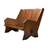 Italian Settee in Stained Beech - 1940's