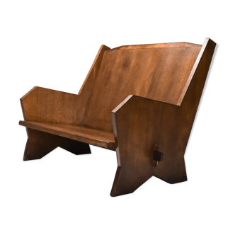 Italian Settee in Stained Beech - 1940's