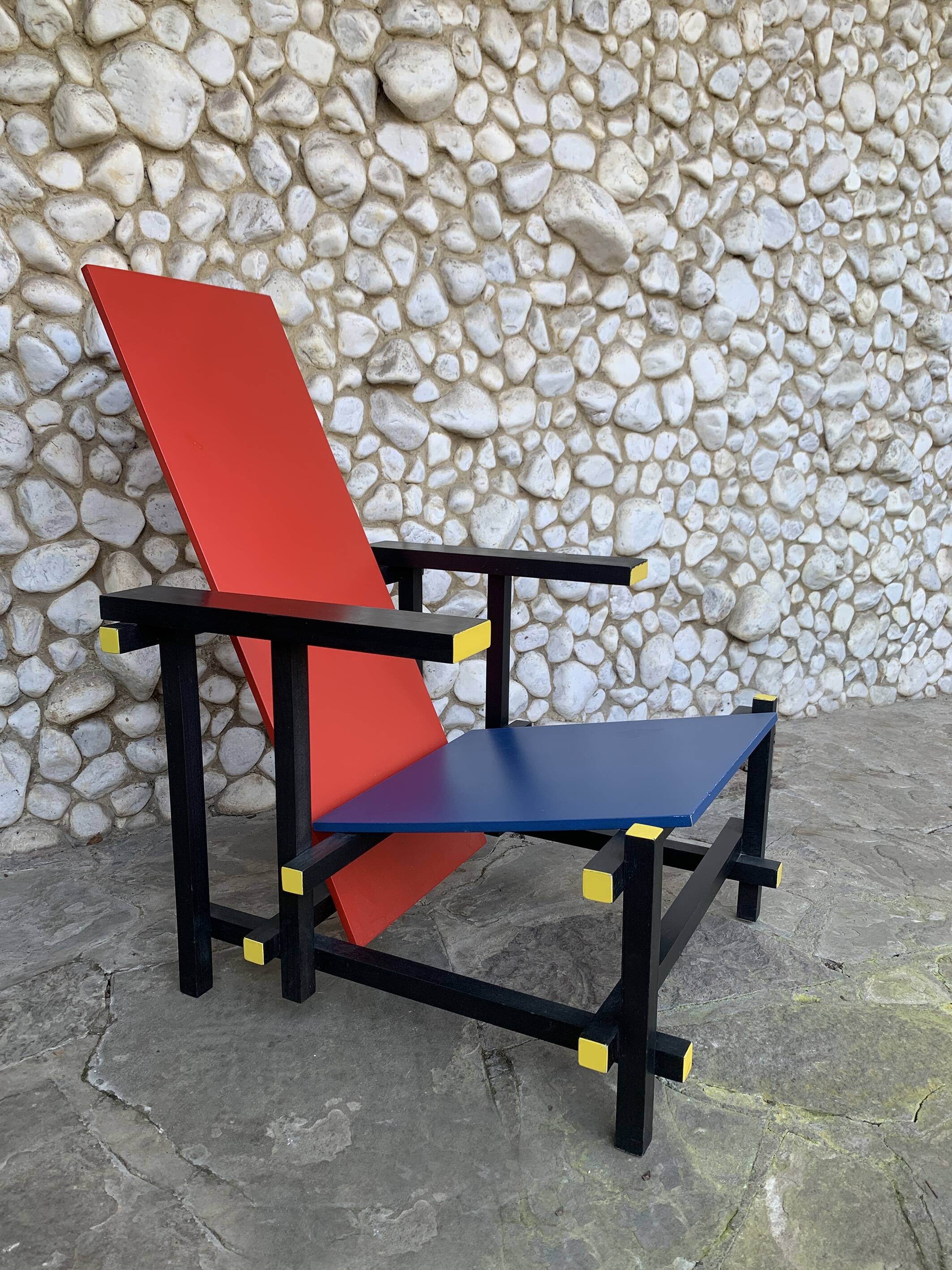 Armchair in the style of the Red & Blue Chair by Gerrit Rietveld
