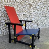 Armchair in the style of the Red & Blue Chair by Gerrit Rietveld