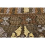 1970s Vintage Turkish Hand-Knotted Wool Cotton Brown Runner Rug 150x390
