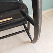 Rocking Chair Black Wood Vintage 1960 — Scandinavian Style
