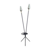 Lampadaire avec tablette vintage 1950/50 opaline