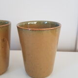 3 stoneware cups