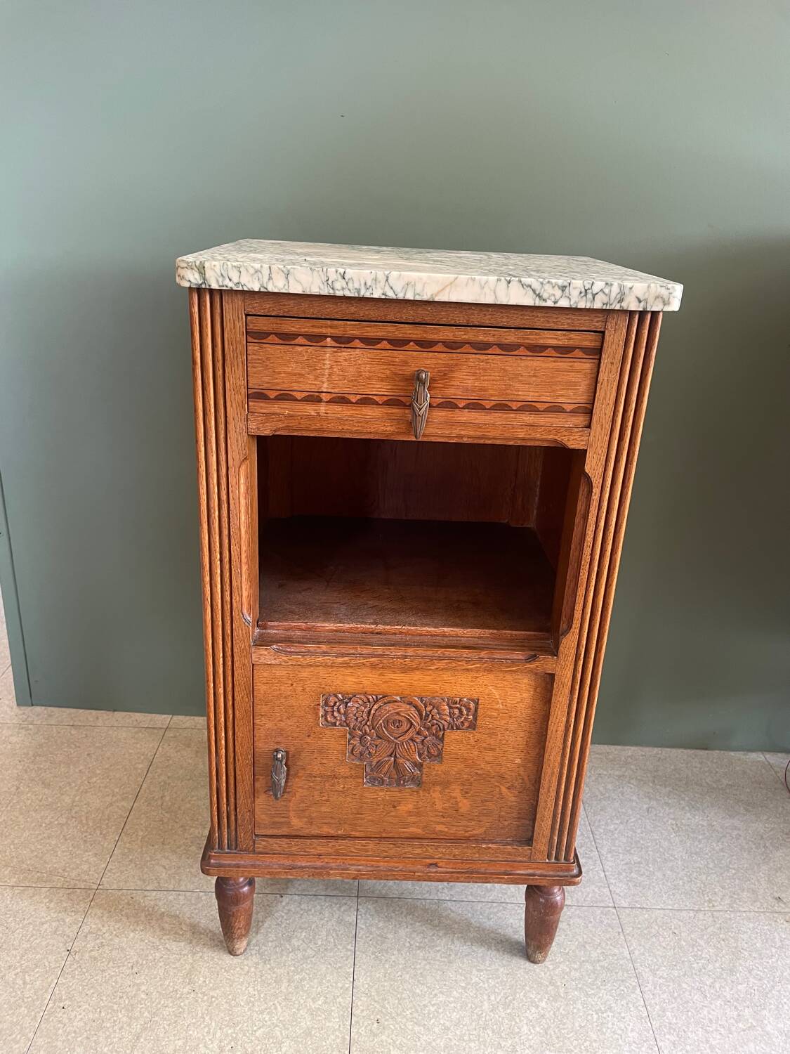 Art deco bedside table, art deco side table
