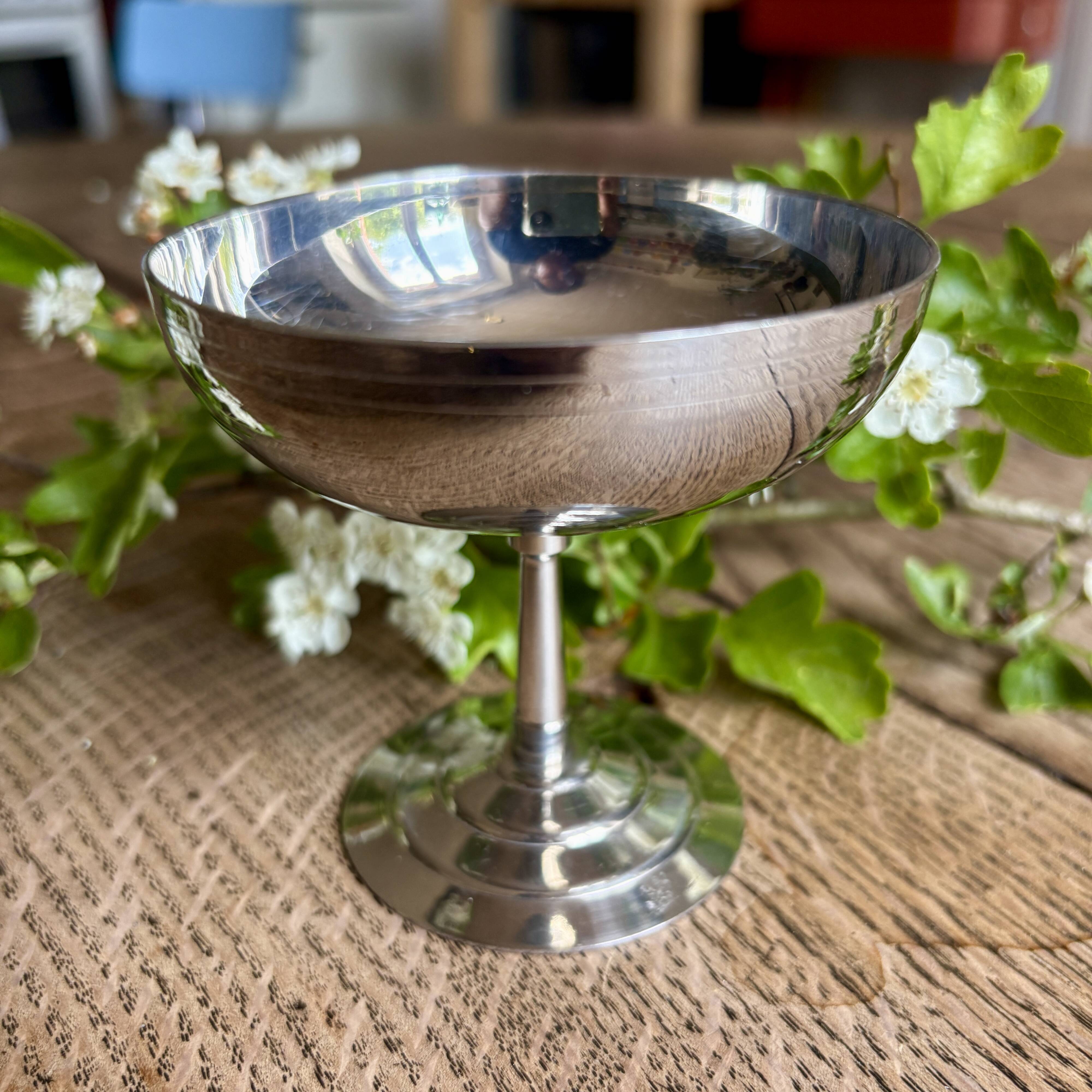 Lot de 6 coupes vintage en inox