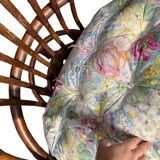 Fauteuil pivotant en rotin