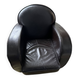 Genuine leather club chair