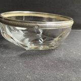 Baccarat Harcourt cream bowl – Cut crystal and silver – Head of Minerva hallmark