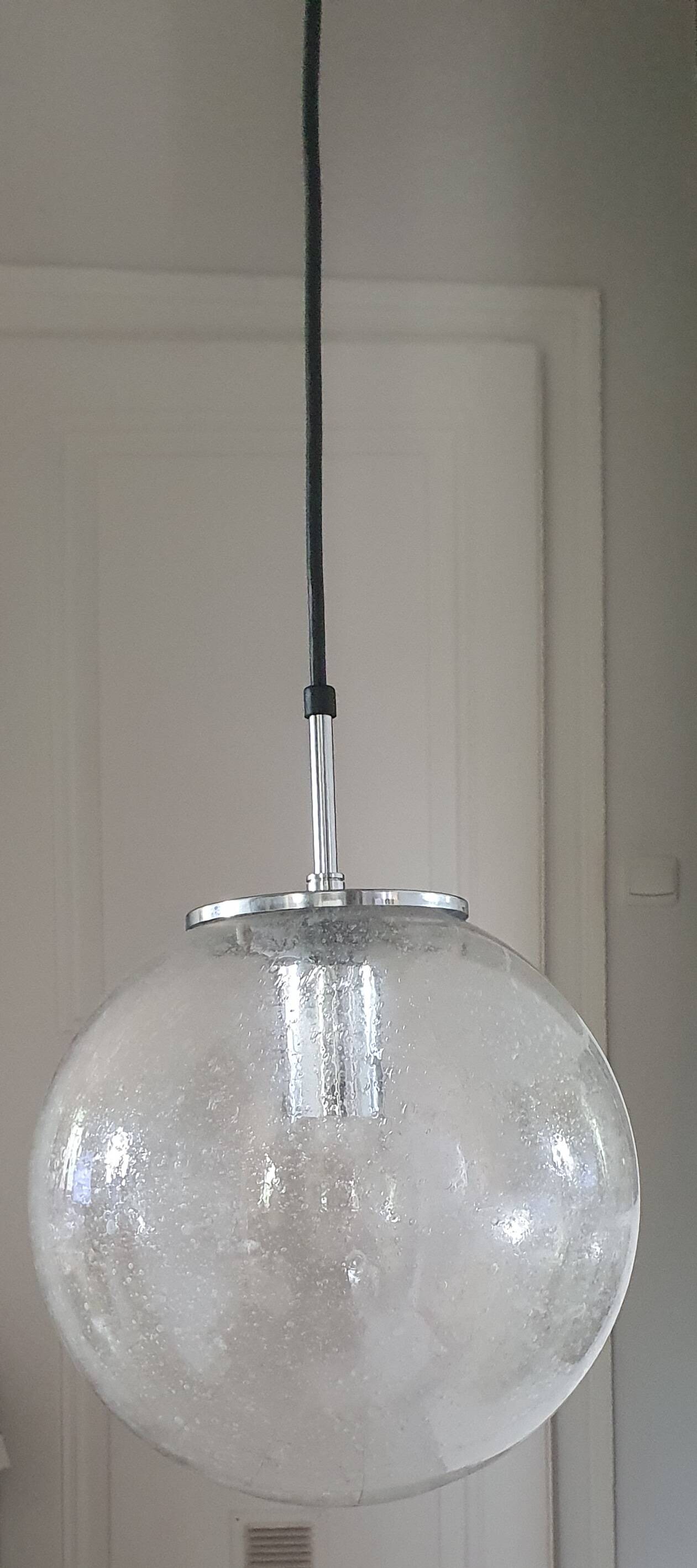 Pendant lamp Space-age Limburg Glasshutte 60s