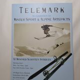 Affiche sur carton "Telemark an  exhibition of winter sport and alpine artefacts"