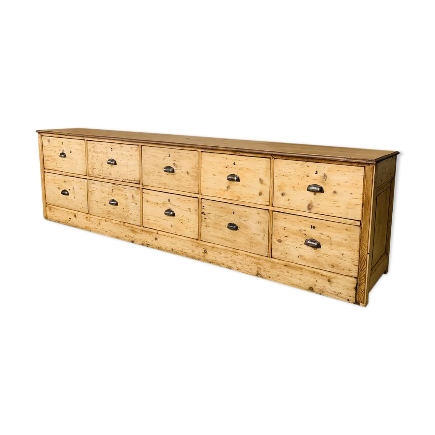 Large Antique Craft Furniture 300 cm Grocery Buffet Vintage 1920