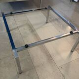 Marble and chrome coffee table