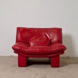 Vintage leather armchair "Ambassador", Nicoletti Salotti, Italy, 1980