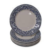 Set of 6 flat plates medium collection rouen 37