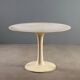 Vintage metal table with marble top, Italian design from the 1970s.