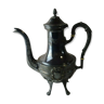 Old teapot/coffee maker, silver metal, lion's feet, empire