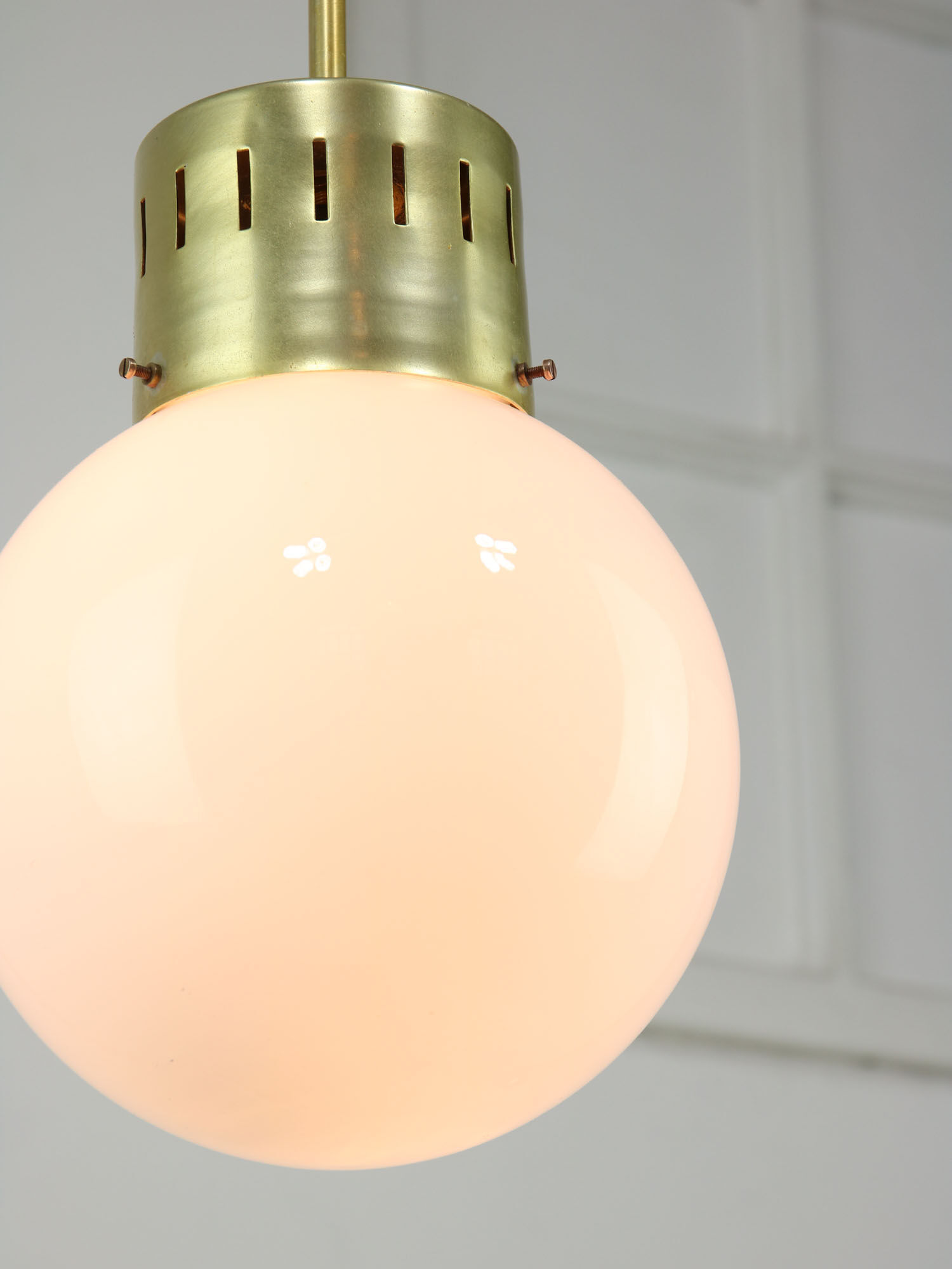 Mid-century modern opaline pendant lamp