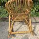 Fauteuil rocking chair en bambou vintage 1970