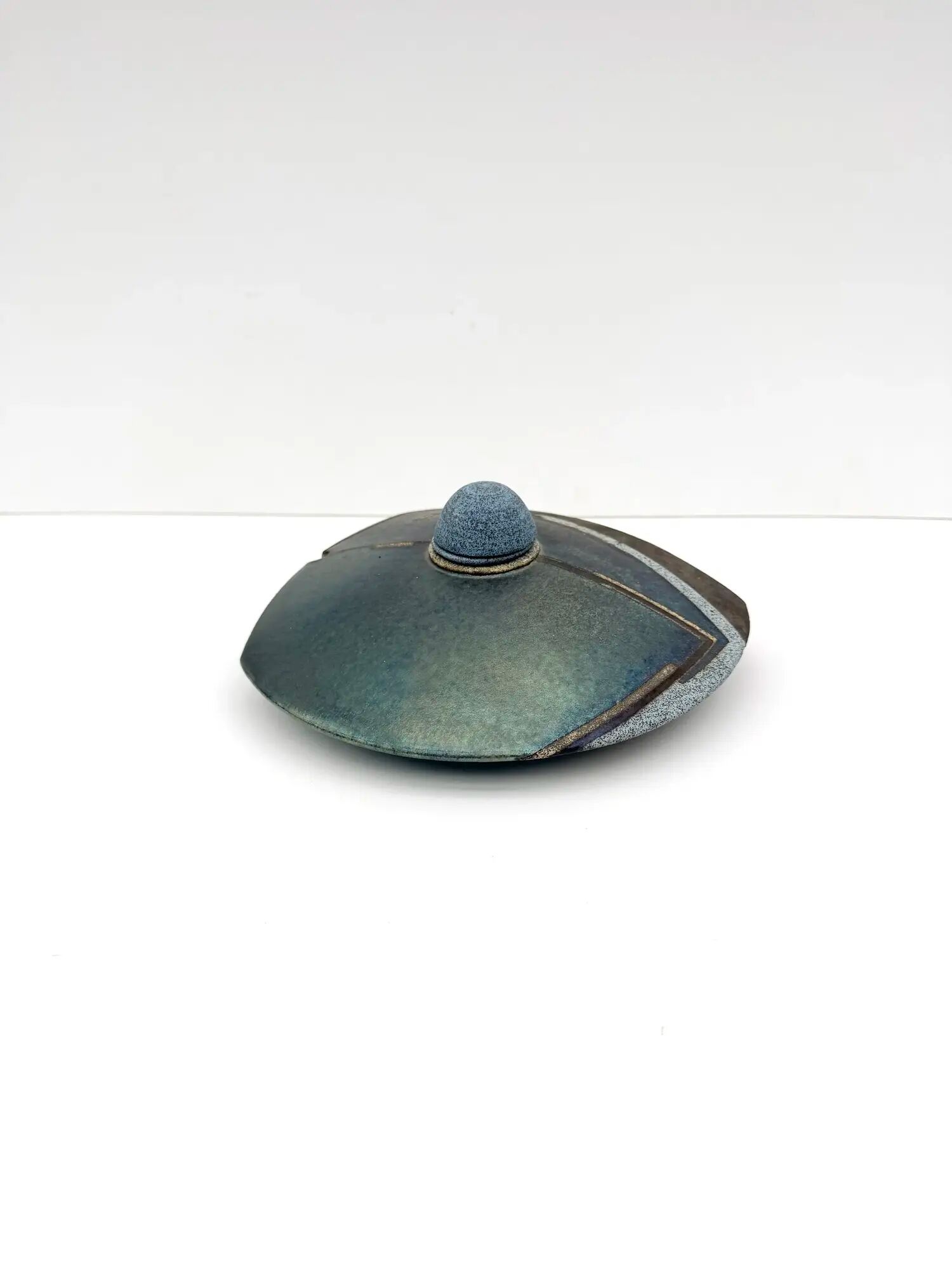 Signed raku ceramic sculpture