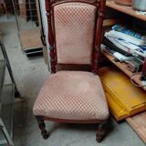 Nursing chair in velvet fabric