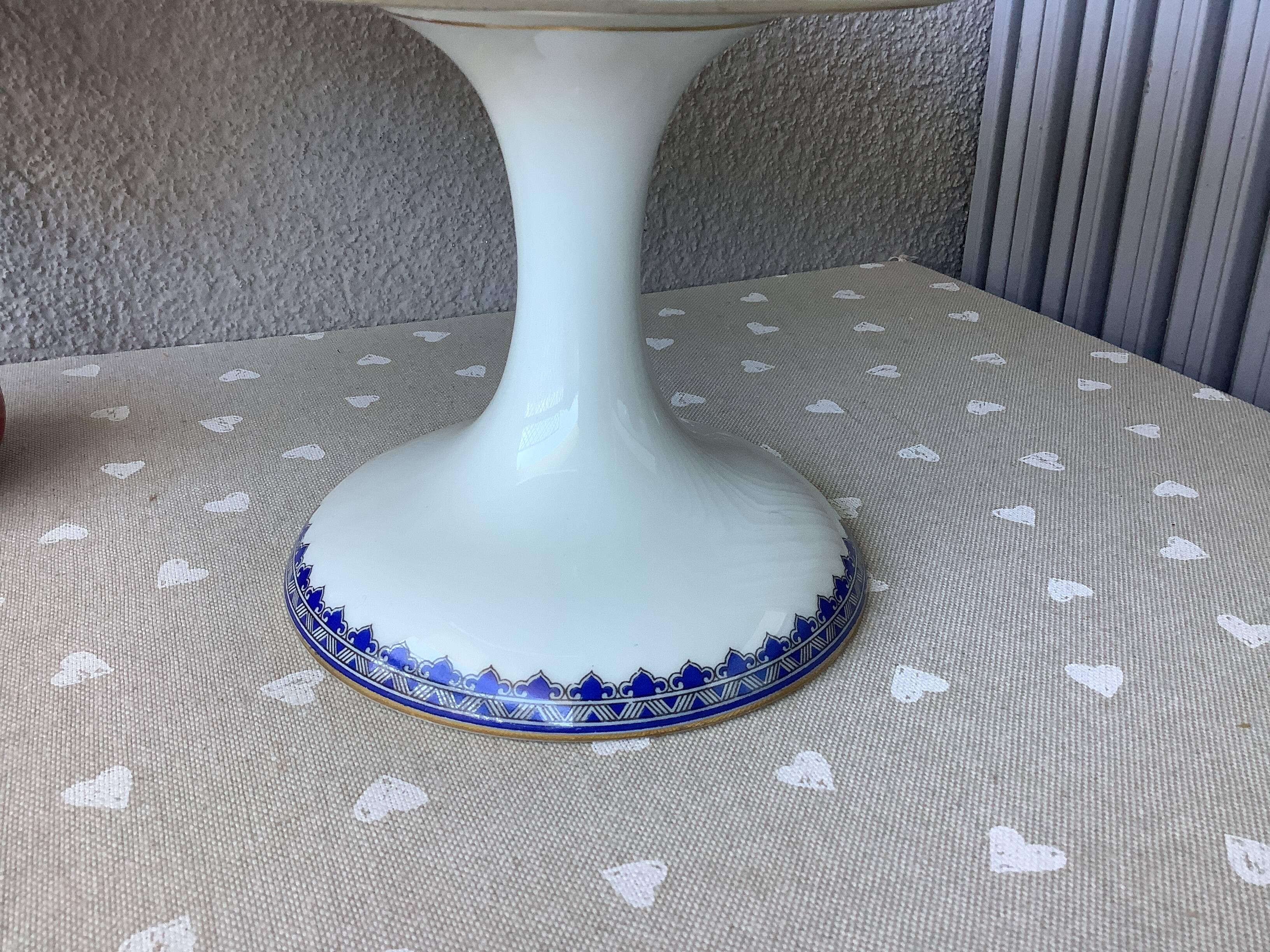 Antique compote dish on foot Limoges A. Lanternier & Co - early 20th century