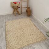 Handmade wool Berber rug 153 x 117 CM