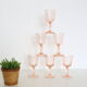 Pink glass wine glass, Rosaline, from Arcoroc