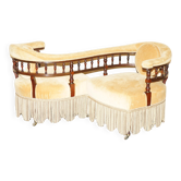 Victorian conversation canapé "Tete a Tete" with a cabinetmaker's frame