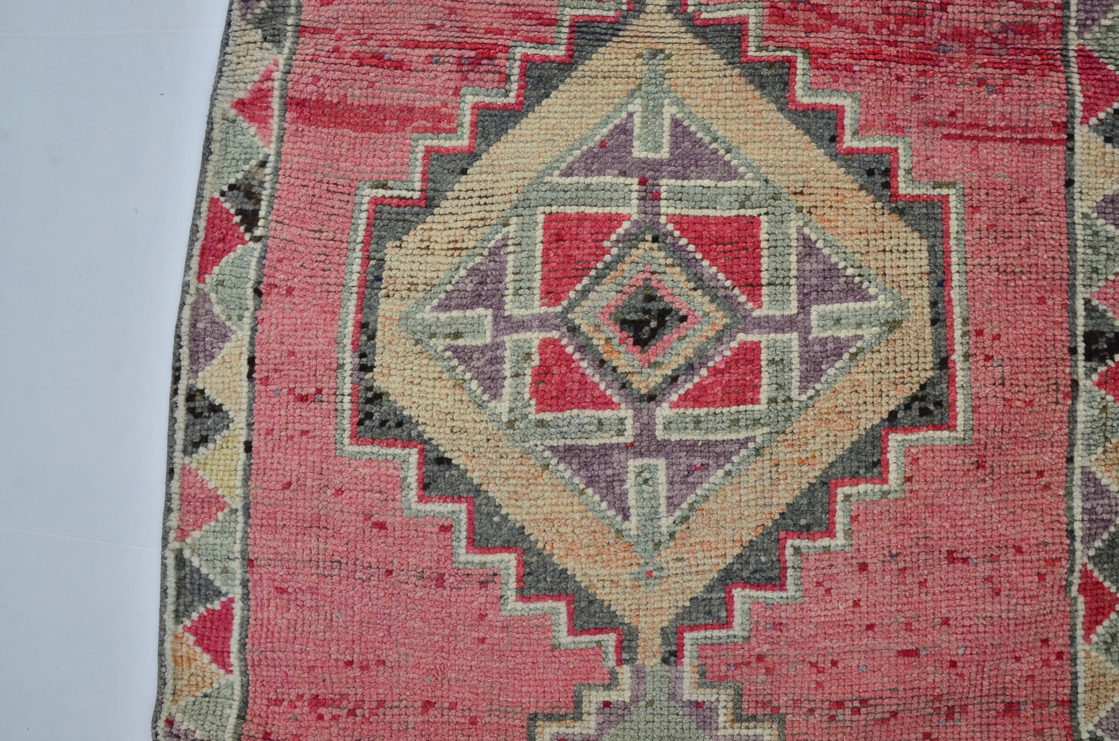 Vintage Handknotted Wool Runner Rug sku 2061