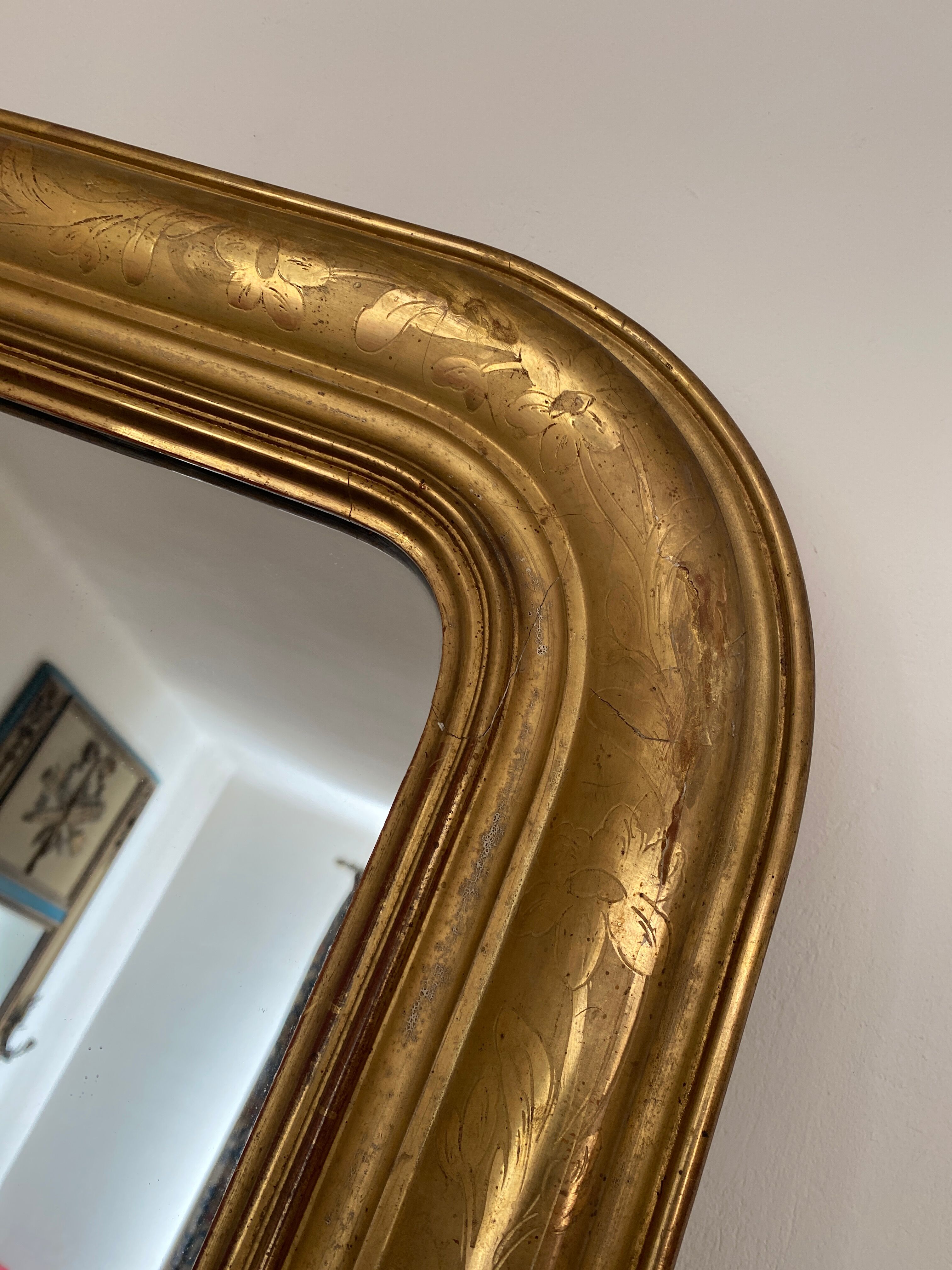 Louis Philippe golden mirror 148 x 102 cm