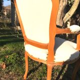 Cabriolet louis XV plush fabric
