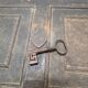 Antique English Cast Iron Safe, mid 1800s